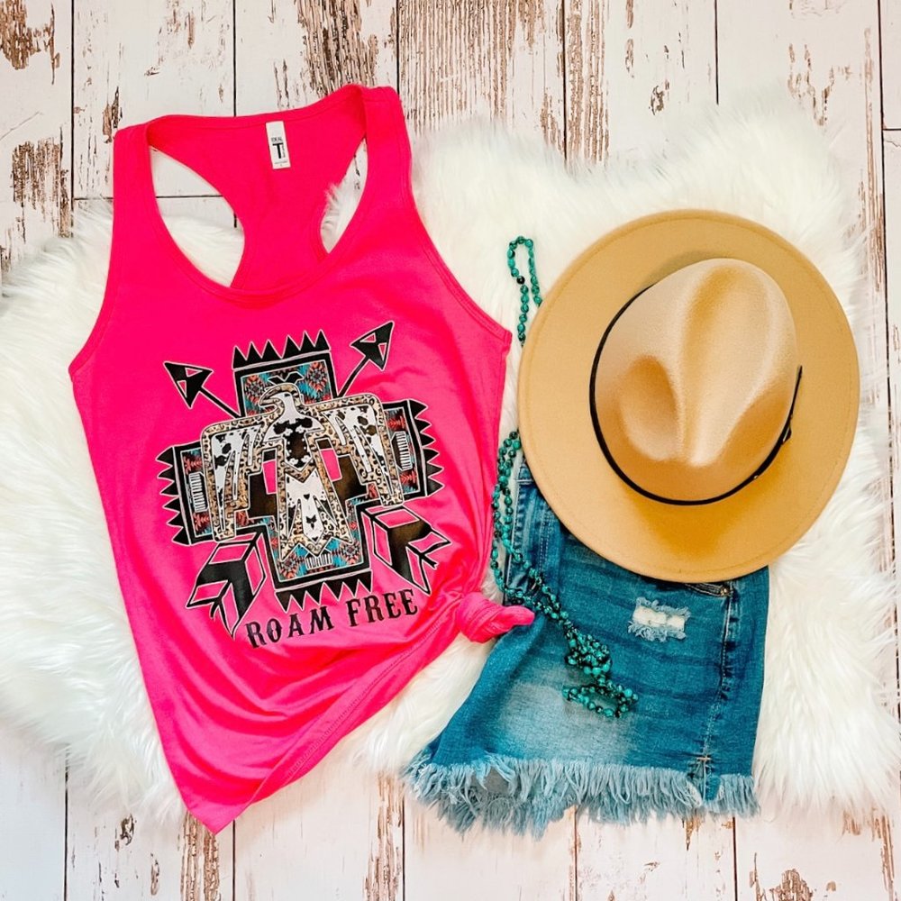 ladies western tank - Roam Free
